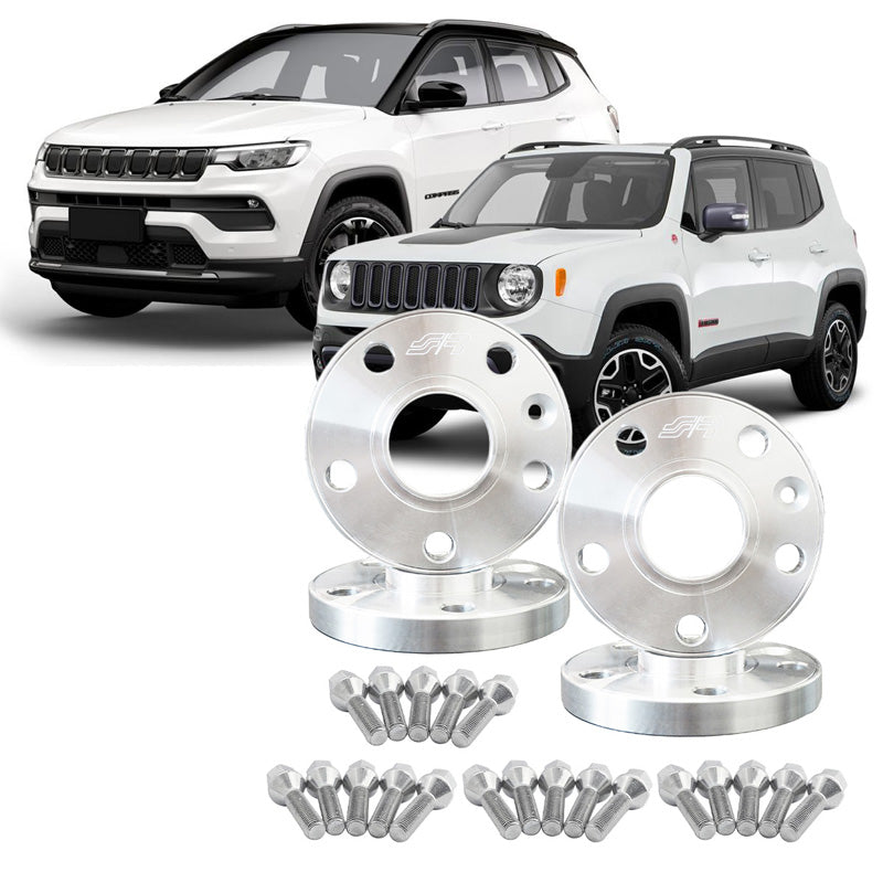 Simoni Racing, Spurverbreiterungs-Kit, Aluminium, 2x17,5 mm (VA)/2x20 mm (HA) inkl. Radbolzen, passt zu Jeep diverse