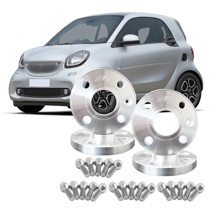 Simoni Racing, Spurverbreiterungs-Kit, Aluminium 2x16,5 mm (VA) + 2x16,5 mm (HA), passt zu Smart verschiedene (Nabe 60,1 mm)