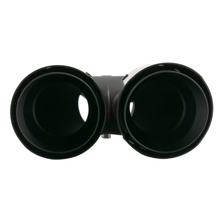 Simoni Racing, Rørhale, Dobbelt Venstre Rund/Skrånende Sort & Carbon - Ø89xL245-260mm