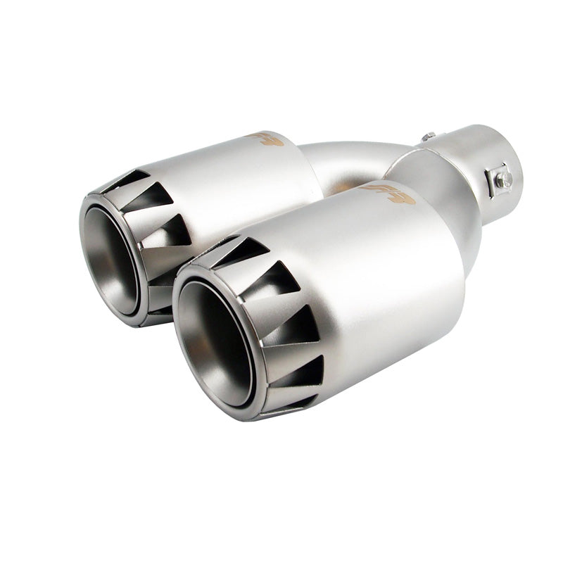 Simoni Racing Auspuffblende Doppelt Rund Inox - Titanium Jet Engine Design 185x88xL245mm - Installation ->39-63mm