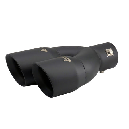 Simoni Racing, Rørhale, Sort rustfrit stål, 2xØ76xL240mm, passer til tilslutning 34-60mm