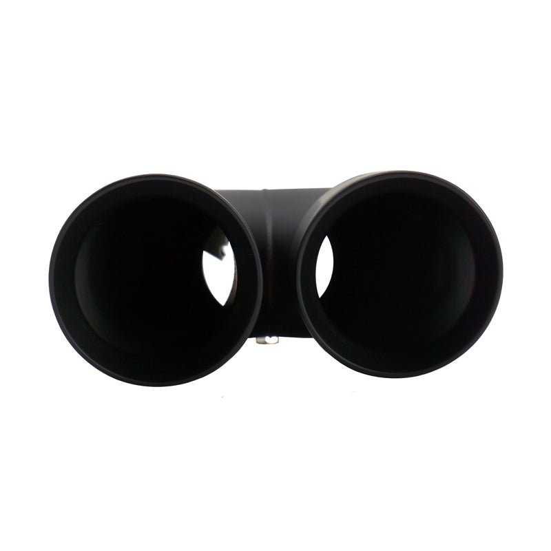 Simoni Racing, Rørhale, Sort rustfrit stål, 2xØ76xL240mm, passer til tilslutning 34-60mm