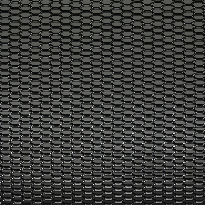 AutoStyle, Renngitter Aluminium schwarz - Wabendesign 12x6mm - 125x25cm, Schwarz