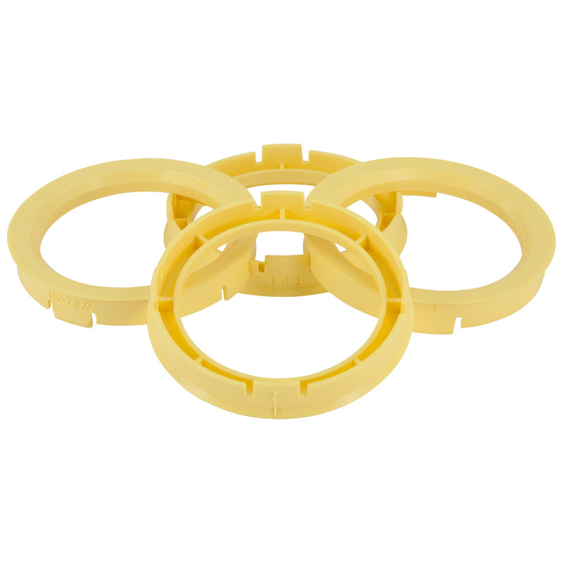 TPI, Satz  Radnaben-Zentrierringe - 74.1->58.1mm - Lemon Gelb, Nylon