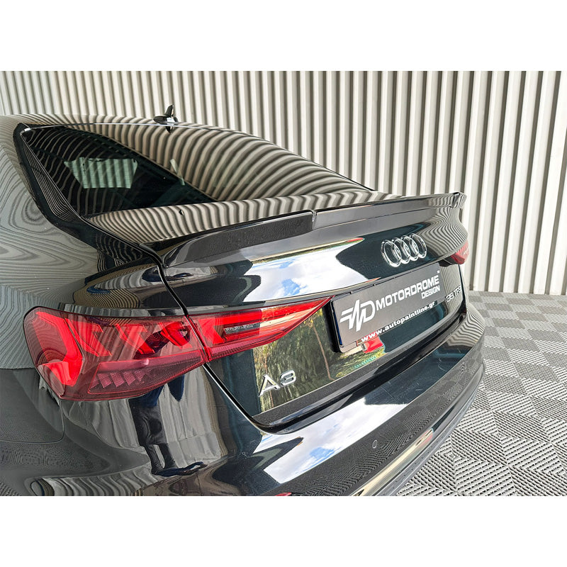 Motordrome, Heckspoiler, unbehandeltes PU, Passend für Audi A3 (8Y) Sedan 2020-, 'Aerodynamisches Design'