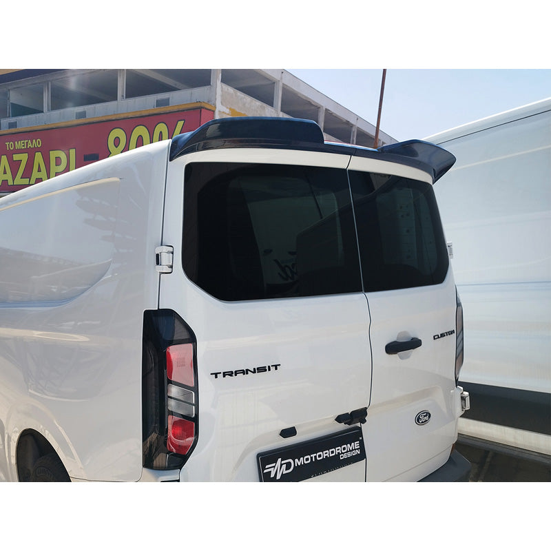 Motordrome Dachspoiler V.3 passend für Ford Transit Custom (V710) 2023- & Volkswagen Transporter T7 2024- (mit 2 Hecktüren) (PU)