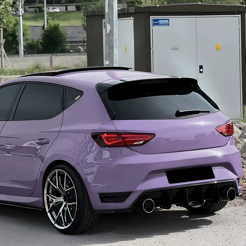 AutoStyle, Dachspoiler, ABS blank schwarz, 3-teilig, passend für Seat Leon 5F 5-Türer (2013-2020)
