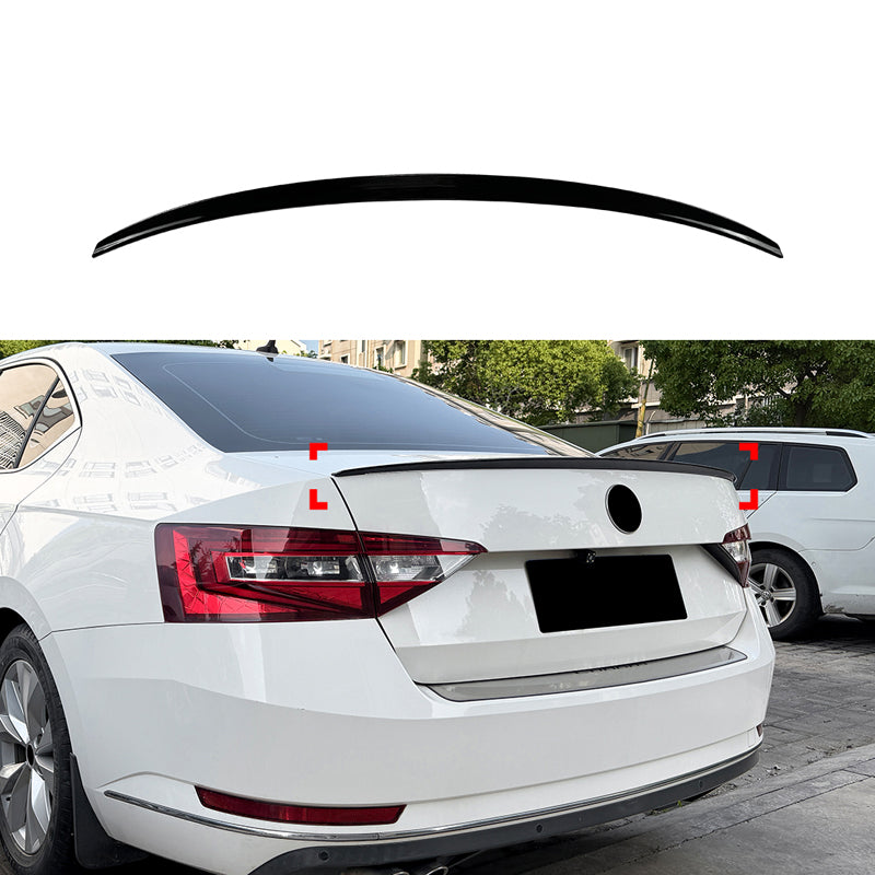 AutoStyle, Bagspoiler, Blank sort, passer til Skoda Superb III (3V) Sedan (2015-2023)