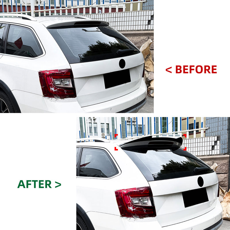 AutoStyle, Tagspoiler, ABS Glossy Black, passer til Skoda Octavia III (5E) Kombi (2013-2020)