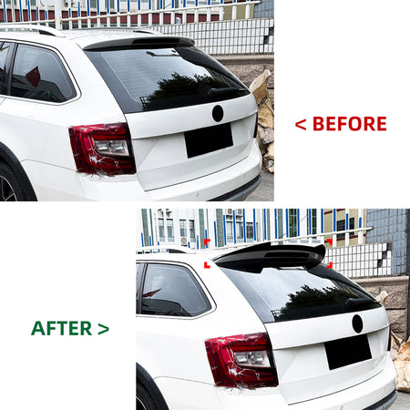 AutoStyle, Tagspoiler, ABS Glossy Black, passer til Skoda Octavia III (5E) Kombi (2013-2020)