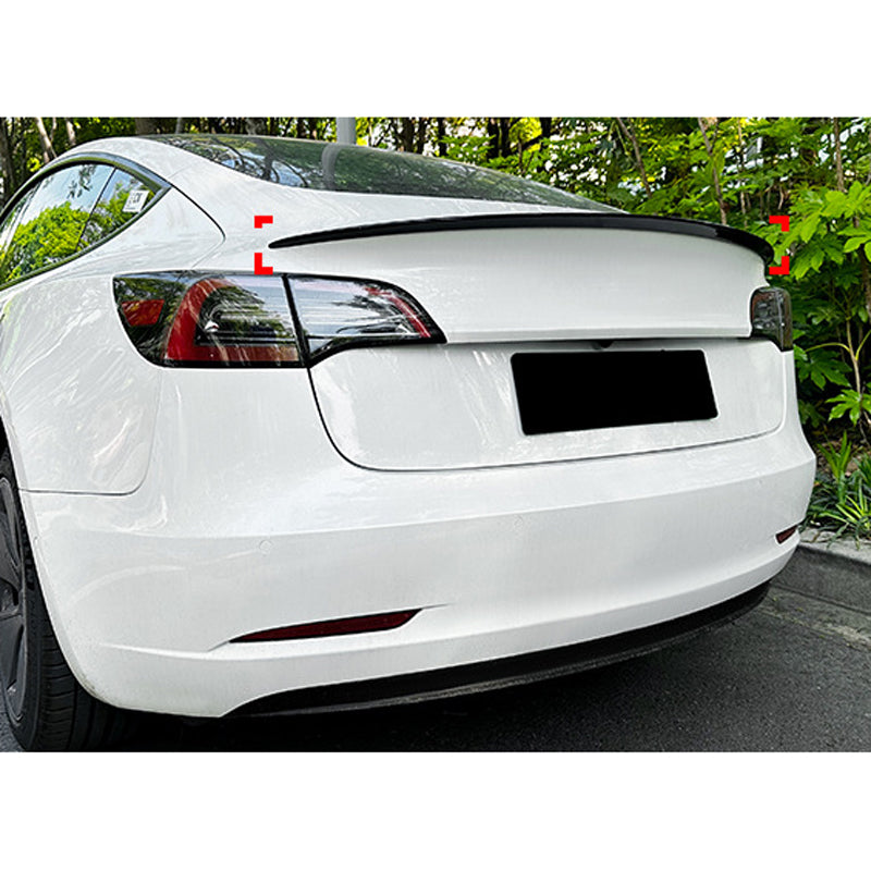 AutoStyle, Heckspoiler, hochglänzendes schwarzes ABS, passend für Tesla Model 3 (2017- inkl. Facelift)