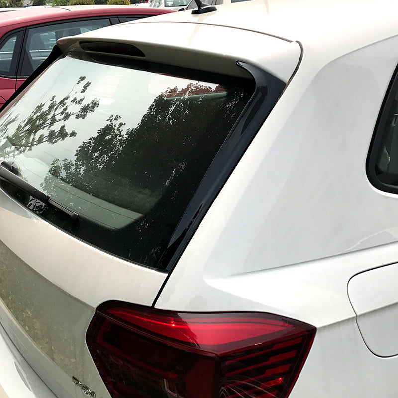 AutoStyle, seitliche Heckscheibenspoiler, Hochglanzschwarz ABS, Passend für Volkswagen Polo (AW1) 2017-, sportliches Design
