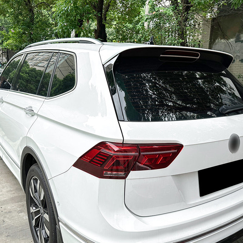 AutoStyle, seitliche Heckscheibenspoiler, glänzend schwarz, passend für Volkswagen Tiguan II R-Line Facelift 2020-2024