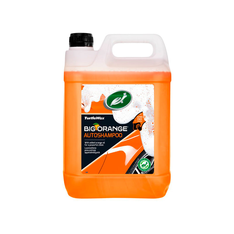 Turtle Wax, Big Orange Autoshampoo, 5L, Effektive Reinigung mit strahlendem Glanz