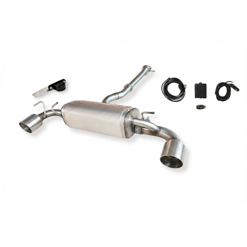 Ulter Sport, Sportauspuff, Doppelter Edelstahl, passt für Toyota GR Yaris Mk2 (2024-) 206kW 2x115mm Satin Finish