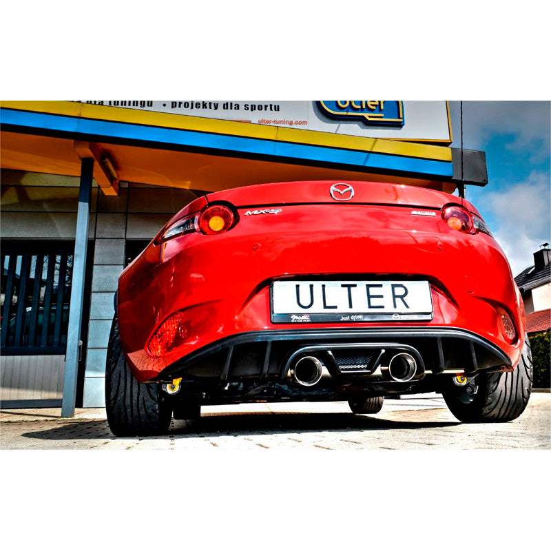 Ulter Sport, Unterlippe für Heckstoßfänger, Glänzend schwarzes ABS, Passt für Mazda MX-5 ND 2.0 (118kW) 2015-