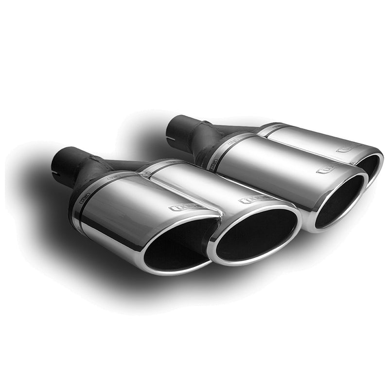 Ulter Sport, Endrohr (Rechts) - Doppel Oval 160x65mm - Länge 200mm - Montage ->50mm - Edelstahl, Inox