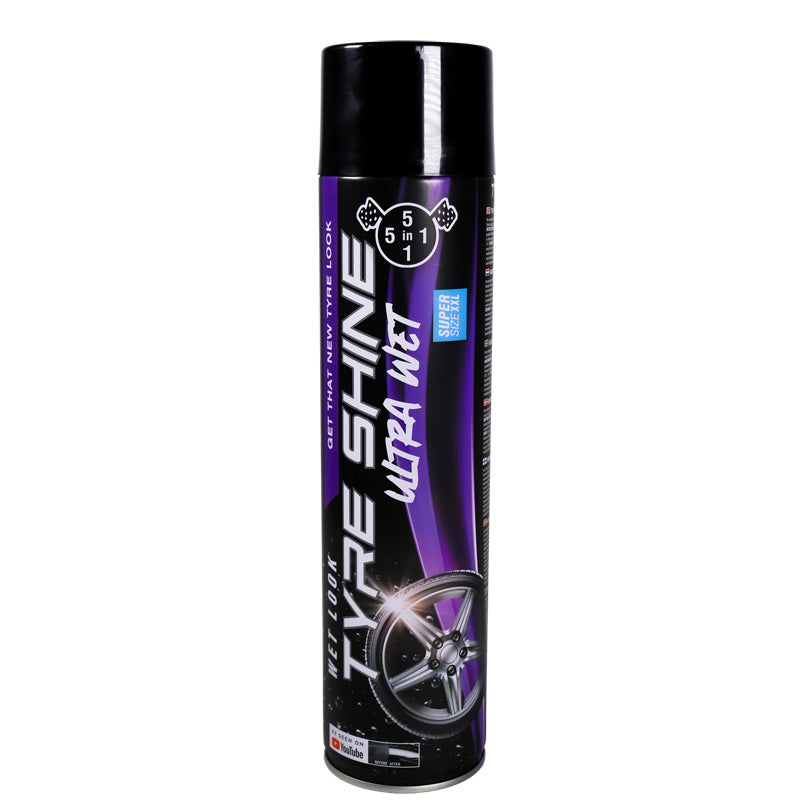 5in1, Tire Shine Ultra Wet, 650 ml, Revitalisiert und schützt Reifen, tiefer Glanz, UV-Schutz